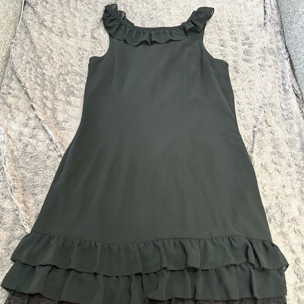 Xhilaration Black Ruffled Tiered Mini Sundress - Picture 2 of 3